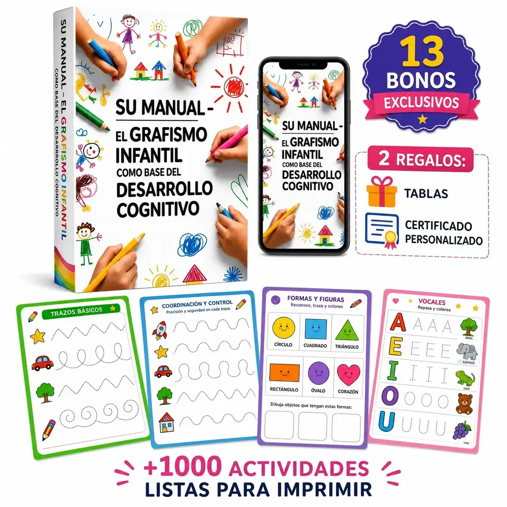 Mega Pack: 13 bonos + 2 regalos extra de grafismo infantil